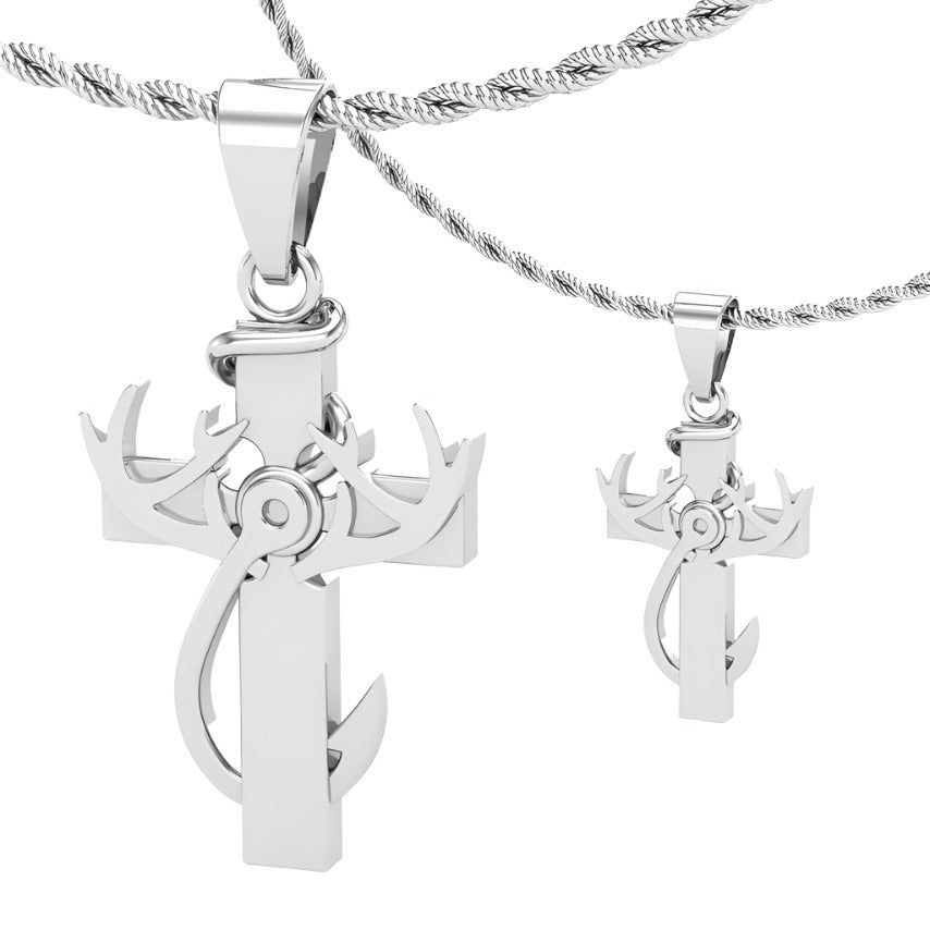 Hunting, Faith offers & Fishing Pendant Necklace Men