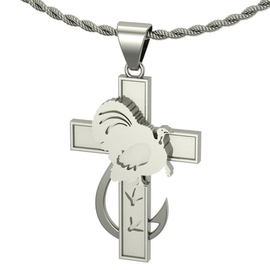 Hunting, Faith offers & Fishing Pendant Necklace Men