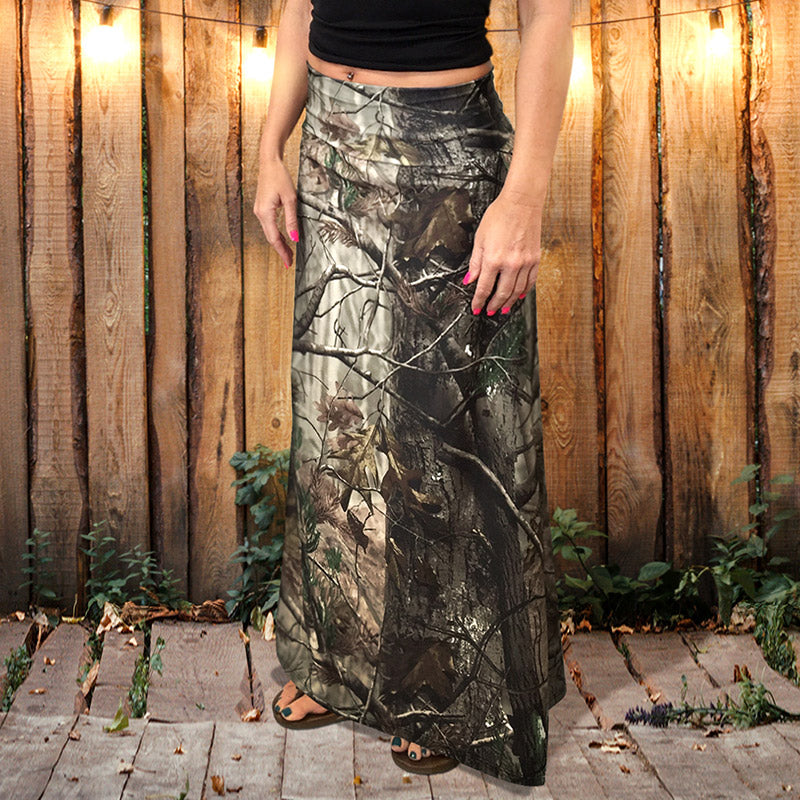 Maxi Skirt Camouflage Skirt Near Me COLLUSION Utility Maxi Skirt