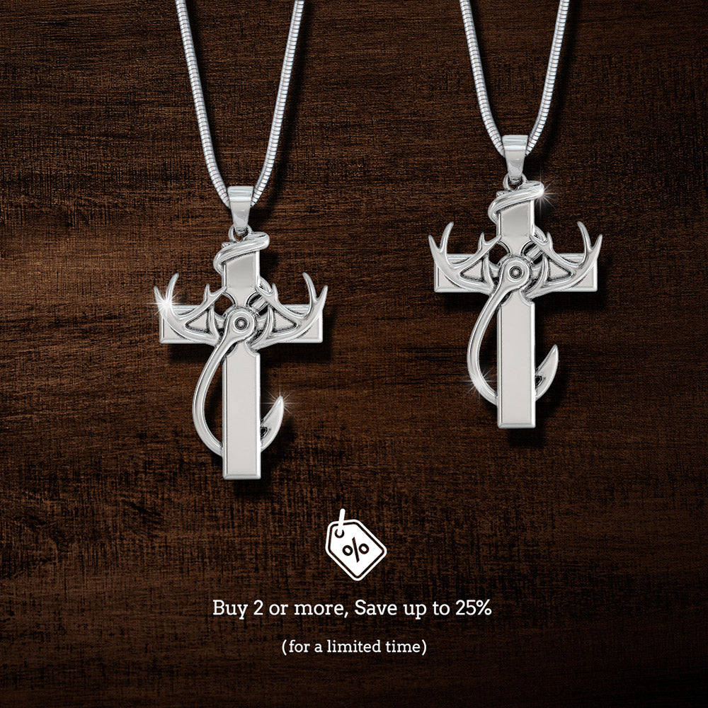 Hunting, Faith & Fishing Pendant Necklace – You Had Me At Camo