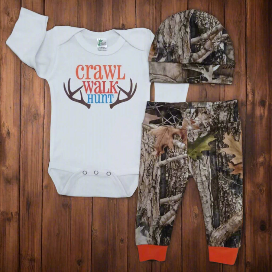 Crawl-Walk-Hunt-3 Piece Pant Set