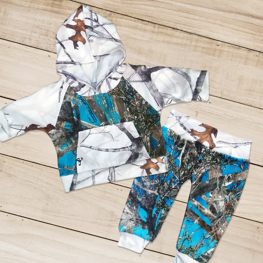 Pink & Purple Camo Sweat Set