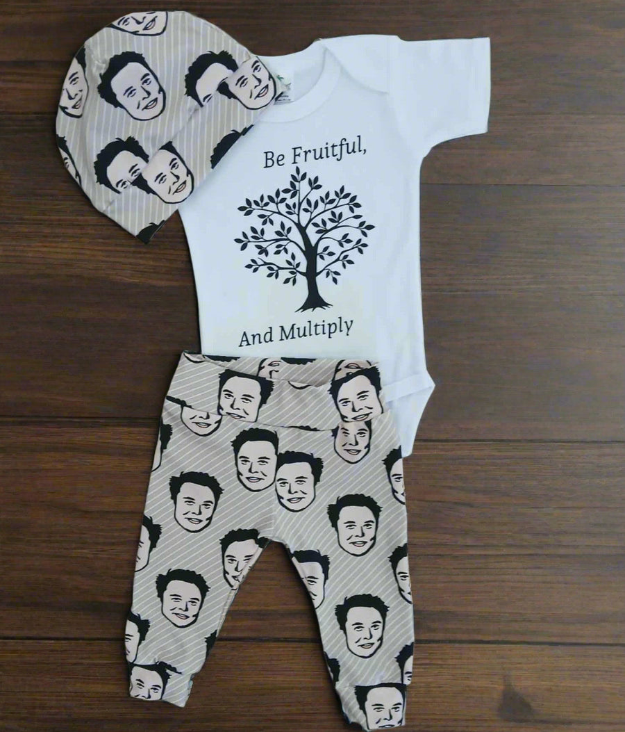 Elon Musk Be Fruitful and Multiply Pant And Hat Set