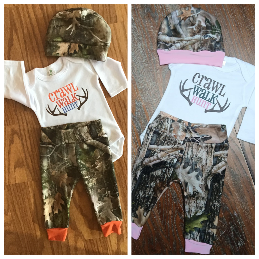 Crawl-Walk-Hunt-3 Piece Pant Set