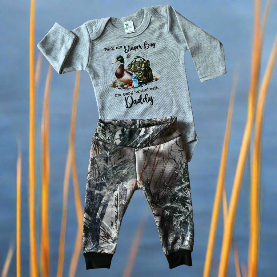 Pack My Diapers Duck Hunting Pant Set Longsleeve