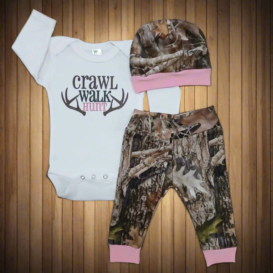 Crawl-Walk-Hunt-3 Piece Pant Set