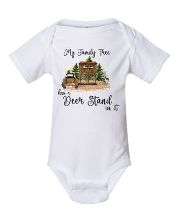 My Family Tree Has A Deer Stand In It Bodysuit-T-Shirt