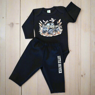 Little Hunter Black Pant Set With Sock Option