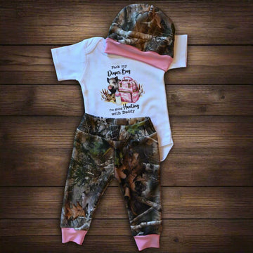 Pig Pack Diaper Girl Version Pant and Hat Set