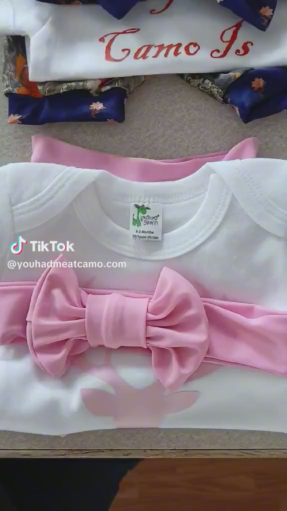 Pink Buck Short Set Wtih Headband Option – You Had Me At Camo