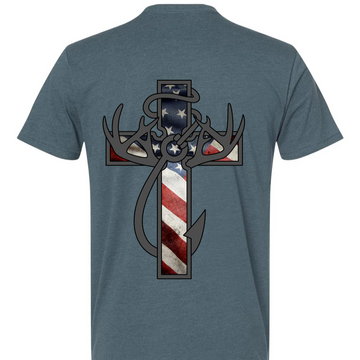 Hunting Faith and Fishing Cross T-Shirt