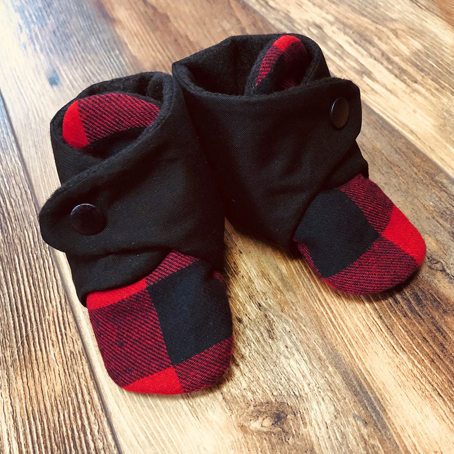 Buffalo Flannel Baby Boots