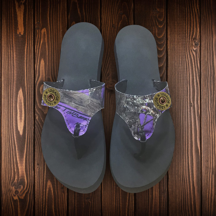 Womens Sanuk Flip Flops Size 5-6 Purple and Aqua